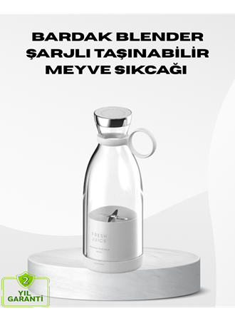USB Şarjlı Kablosuz Blender – Taşınabilir, Kompakt ve Çevre Dostu Meyve Sıkıcı
