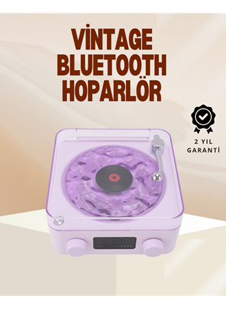 Retro Pikap Hoparlör – Şarjlı Kablosuz Projektör ve Gece Lambası