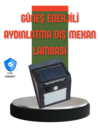 Hareket Sensörlü Güneş Enerjili Dış Mekan LED Lamba 100/144 LED