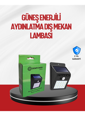 Kablo Gerektirmeyen Güneş Enerjili Dış Mekan Işık – Bahçe ve Koridor Aydınlatması