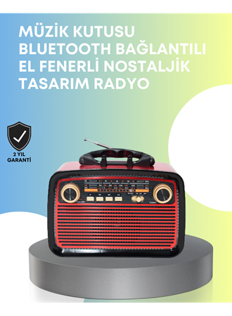 Taşınabilir Bluetooth Hoparlör – Modern Teknoloji ile Nostaljik Radyo Deneyimi, FM/AM Fonksiyonu