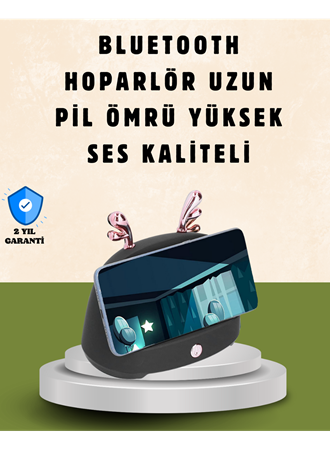 Kablosuz İndüksiyonlu Telefon Tutucu & Hoparlör – Net Ses, Kolay Kullanım
