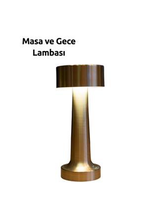 3 Kademeli Dokunmatik Başucu Lambası – Pil ile Sağlam Kablosuz Tasarım