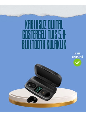 10 Metre Çekim Mesafeli Hafif Tasarımlı Bluetooth Kulaklık ve Şarj Kutusu Seti