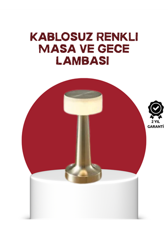 Şarj Edilebilir LED Masa Lambası – USB Girişli, Metal Yapı