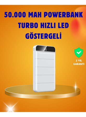 50000mAh LED Göstergeli Taşınabilir Şarj Cihazı