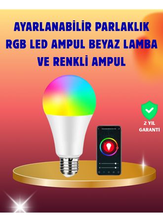 Enerji Verimli Akıllı LED Ampul, Uzaktan Kontrol Özellikli