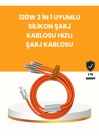 Çoklu Cihaz Dostu 120 W Hızlı Şarj Kablosu – Tek Kablo ile Her Cihaz Elinizin Altında