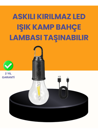 Akıllı Sensörlü USB Şarjlı Kamp Lambası