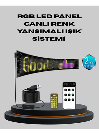 5V USB Akıllı Piksel LED Panel – Mobil Uygulama Kontrollü, Renkli Işık Efektli