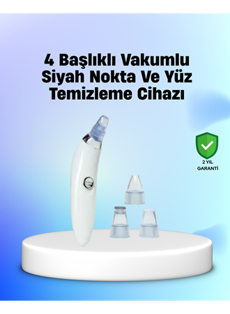 Vakum Teknolojili Siyah Nokta Temizleyici Cihaz – 4 Farklı Başlık ve Derinlemesine Gözenek Temizliği - Lisinya