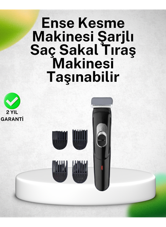 Paslanmaz Bıçaklı, Şarjlı ve Sessiz Saç Sakal Kesme Makinesi – Ev Kullanımı İçin İdeal