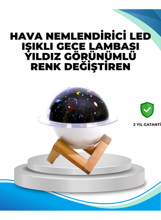 Gece lambası özellikli taşınabilir nemlendirici ve aromaterapi cihazı USB girişli