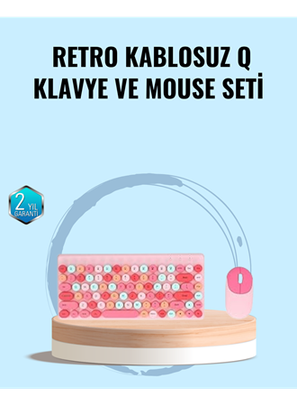 Bluetooth Klavye ve Mouse Kombinasyonu – USB Alıcılı, Kompakt, Uzun Ömürlü