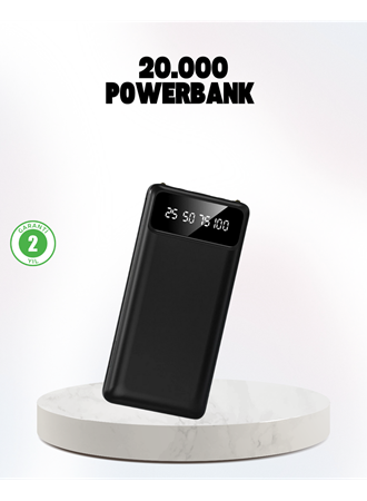 Çoklu Güvenlik Korumalı 20.000 mAh Powerbank Fener Özellikli