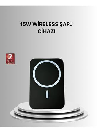 360° Döner Başlıklı MagSafe Araç Telefon Tutucu 15W Güvenli Kablosuz Şarj