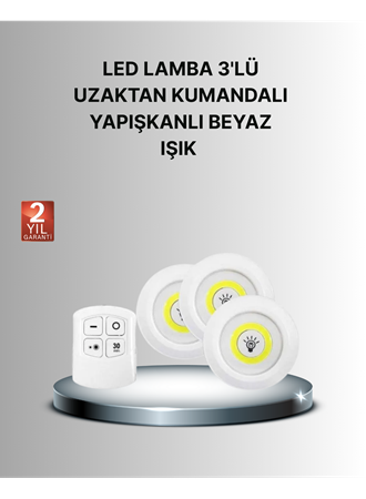 Dekoratif ve Pratik 3’lü Kumandalı Spot LED Aydınlatma