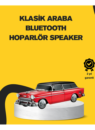 Vintage Tasarımlı LED Işıklı Bluetooth Hoparlör 10W