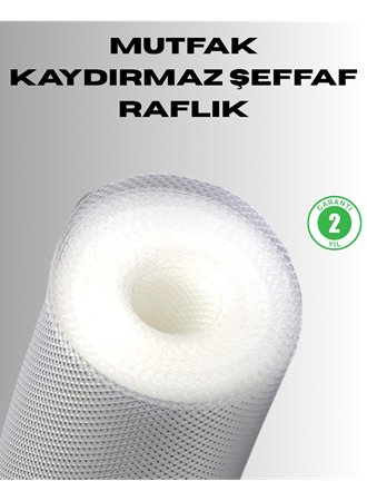 Kaydırmaz şeffaf raflık çekmece örtüsü 45x300 cm