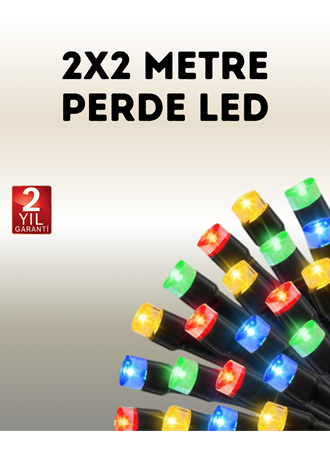 Taşınabilir Pil İle Çalışan LED Işık – 2x2 Metre Perde Modeli