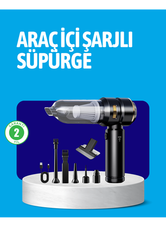 HEPA Filtreli Sessiz Çalışan Kablosuz Şarjlı Mini Süpürge