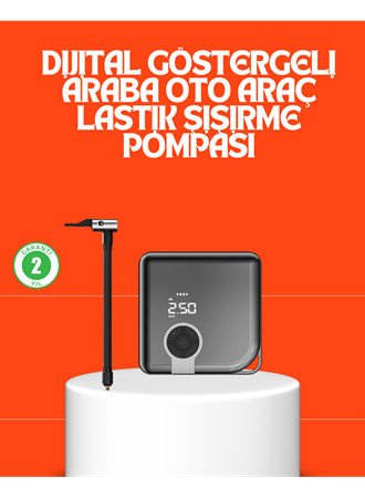 150 PSI Yüksek Basınç Kapasiteli Kablosuz Lastik Pompası