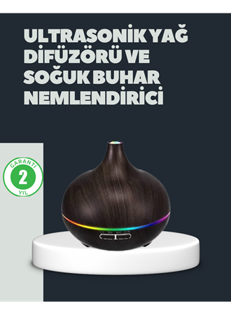 550ML Ultrasonik Hava Nemlendirici ve Aromaterapi Difüzörü