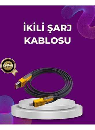 Dayanıklı 4’ü 1 Arada Çok Fonksiyonlu Hızlı Şarj Veri Kablosu