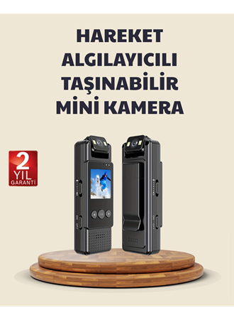 128GB Destekli Hareket Algılamalı Mini Kamera