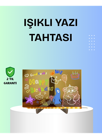 Yaratıcı Çizim ve Mesajlar İçin LED Işıklı Renkli Tahta