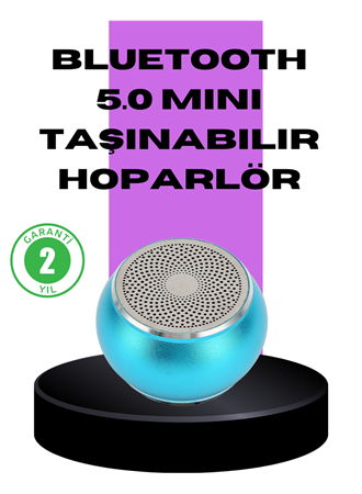 Taşınabilir Mini Bluetooth Hoparlör 9m Menzil Dahili Mikrofon