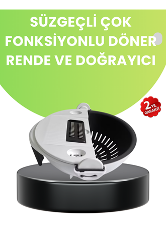 Ergonomik Sebze Rendeleyici ve Süzgeç Hazneli Dilimleyici