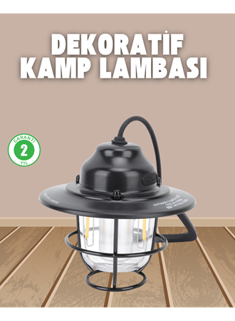 Dekoratif ve Fonksiyonel Taşınabilir Kamp Gece Lambası