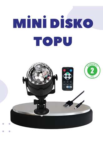 Ses Duyarlı Mini Disko Küre Lamba