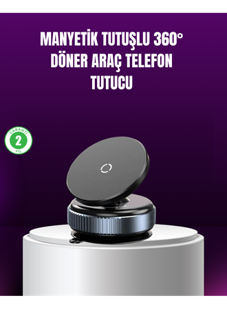 Araç İçi Manyetik Telefon Tutucu 360° Döner Vakumlu Stand