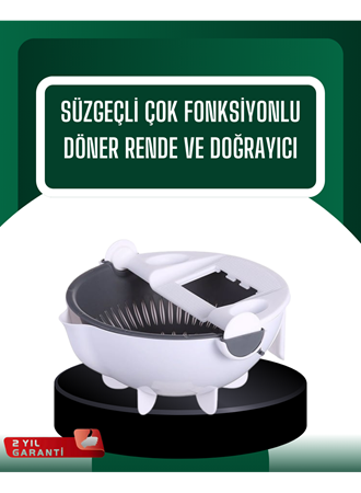Çok Amaçlı Hazneli Sebze Rende Doğrayıcı ve Soyucu