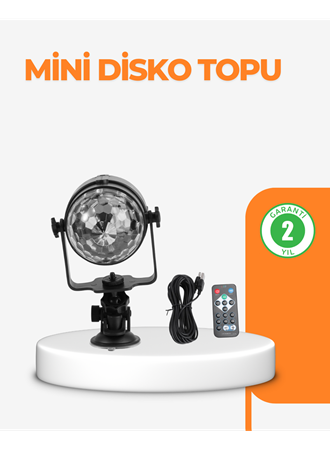 3 Renk 7 Mod Döner Disko Topu Işık