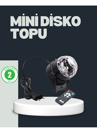 RGB LED Disko Küresi 7 Modlu Uzaktan Kumandalı