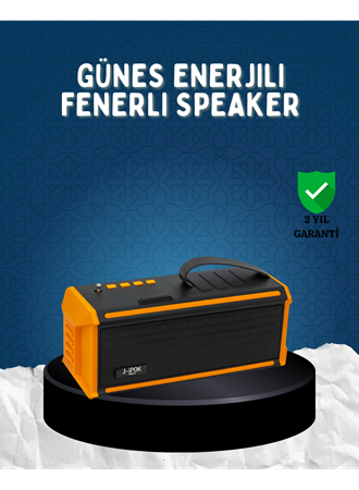 J-IPOX P520 Bluetooth Hoparlör 8W Güçlü Ses Solar Şarj FM Radyo