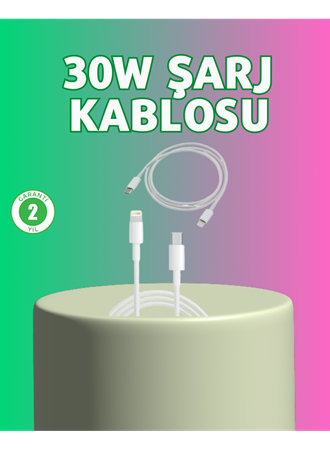 Orijinal Kalite 30W Type-C Lightning Hızlı Şarj Kablosu – 1.2m Dayanıklı