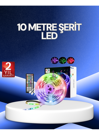 10 Metre Smart Şerit Led Bluetooth Telefon Kontrollü USB Enerjili