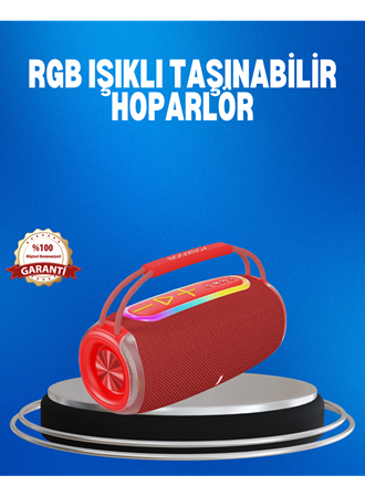 RGB LED Işıklı 20W Taşınabilir Hoparlör Bluetooth 5.3 + Type-C Şarj