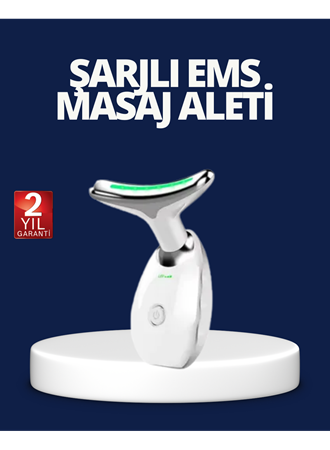 Yüz ve Boyun Sıkılaştırıcı Cilt Bakım Cihazı | EMS Mikro Akım & Kırışıklık Giderici