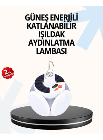 Katlanabilir 5 Kanatlı Solar LED Bahçe ve Kamp Lambası