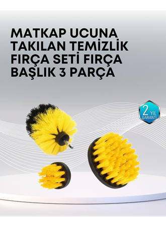 3’lü Matkap Ucu Temizlik Fırçası Seti Çok Amaçlı
