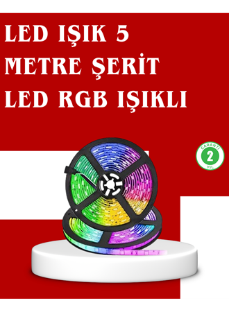 5 Metre Kumandalı RGB Şerit LED Aydınlatma