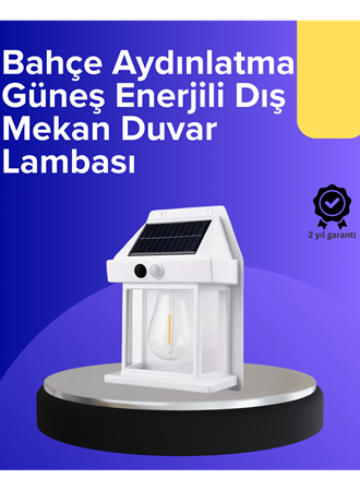 Güneş Enerjili Hareket Sensörlü Duvar Lambası
