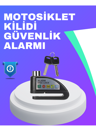Su Geçirmez Alarm Disk Kilidi Motosiklet Scooter Bisiklet Güvenlik