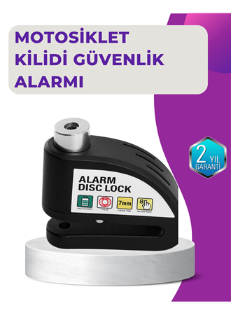 110 dB Alarm Disk Kilidi Motosiklet Scooter Bisiklet Güvenlik