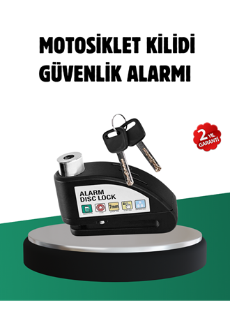 Titreşim Sensörlü Alarm Disk Kilidi Motosiklet Scooter Bisiklet